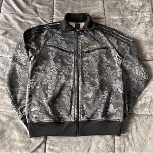 Men’s Vintage Adidas Black Camo Tracksuit Sweater Sample size small